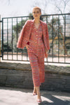 Çok Renkli El Dokuması Chanel Yelek- Ceket - Pantolon Takım