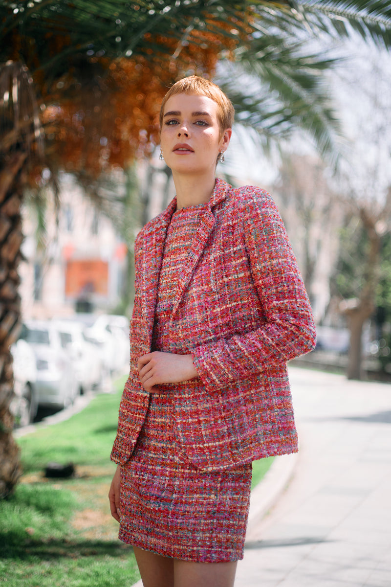 Çok Renkli El Dokuması Chanel  Ceket