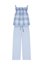 Büzgü Detaylı Pijama Uzun Takım