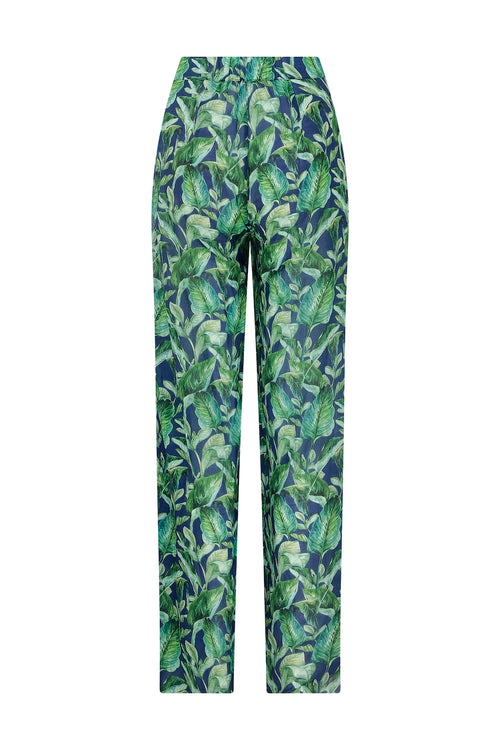 Ön Yırtmaç Detaylı Green Leaf Pantolon