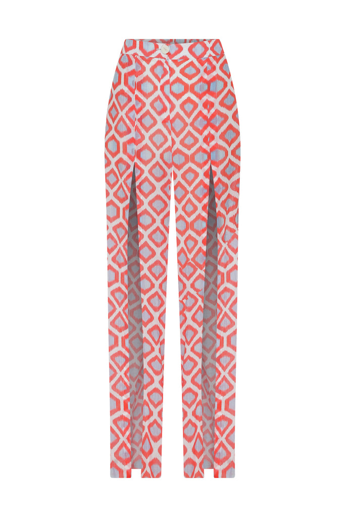 Coral Marine Trousers with Front Slit Detail