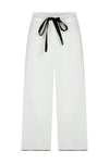 Silk Pajama Pants with Piping Detail