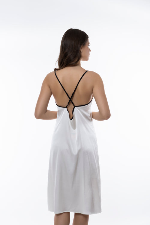 Black Silk Ecru Nightgown